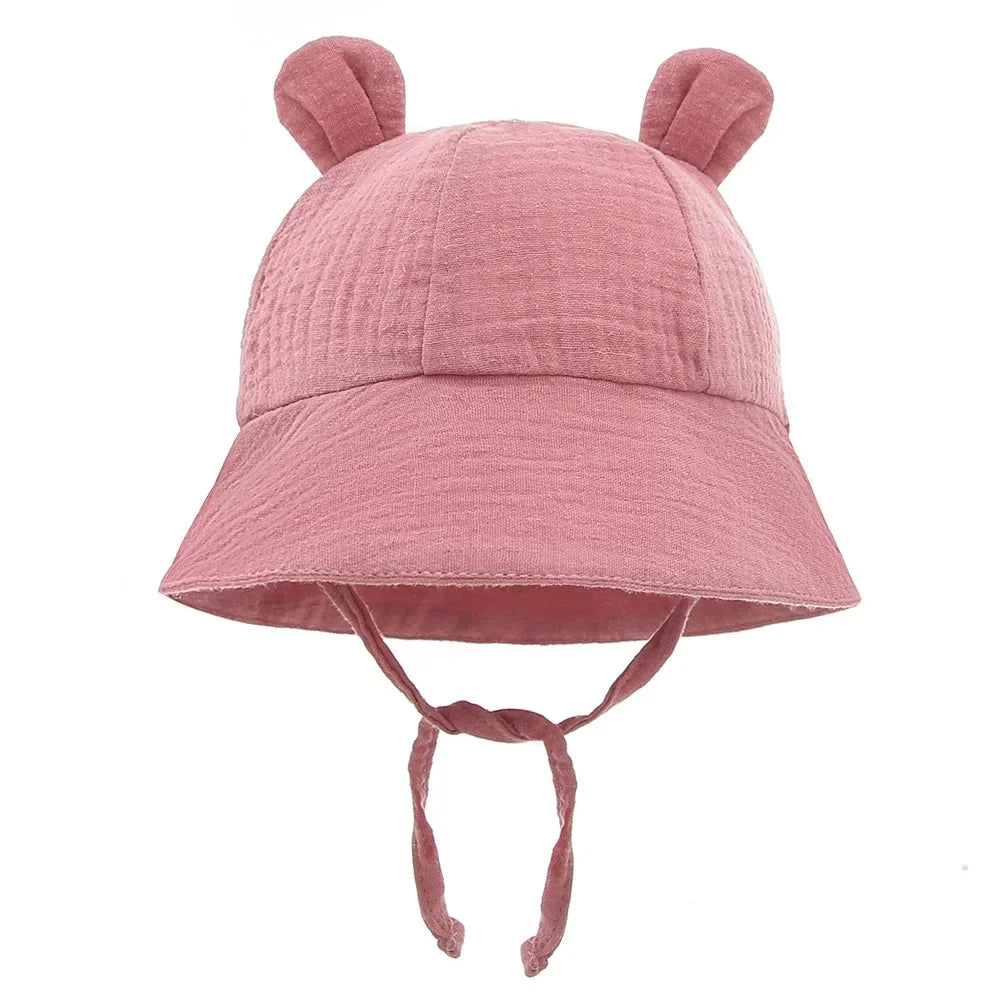 2022 New Autumn Baby Sun Hat Children Outdoor Rabbit Ear Beach Caps Boy Girl