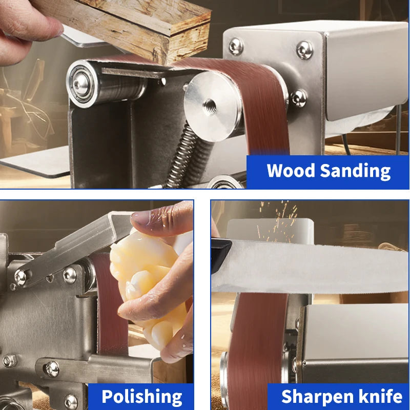 Mini Electric Belt Sander 220v 110v Belt Grinder Polishing Grinding Machine Cutter Edges