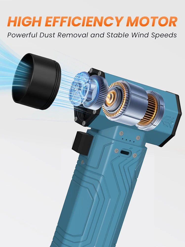 Electric Air Duster Rechargeable Air Blower Strong Wind 700g Thrust Air Pressure For Car