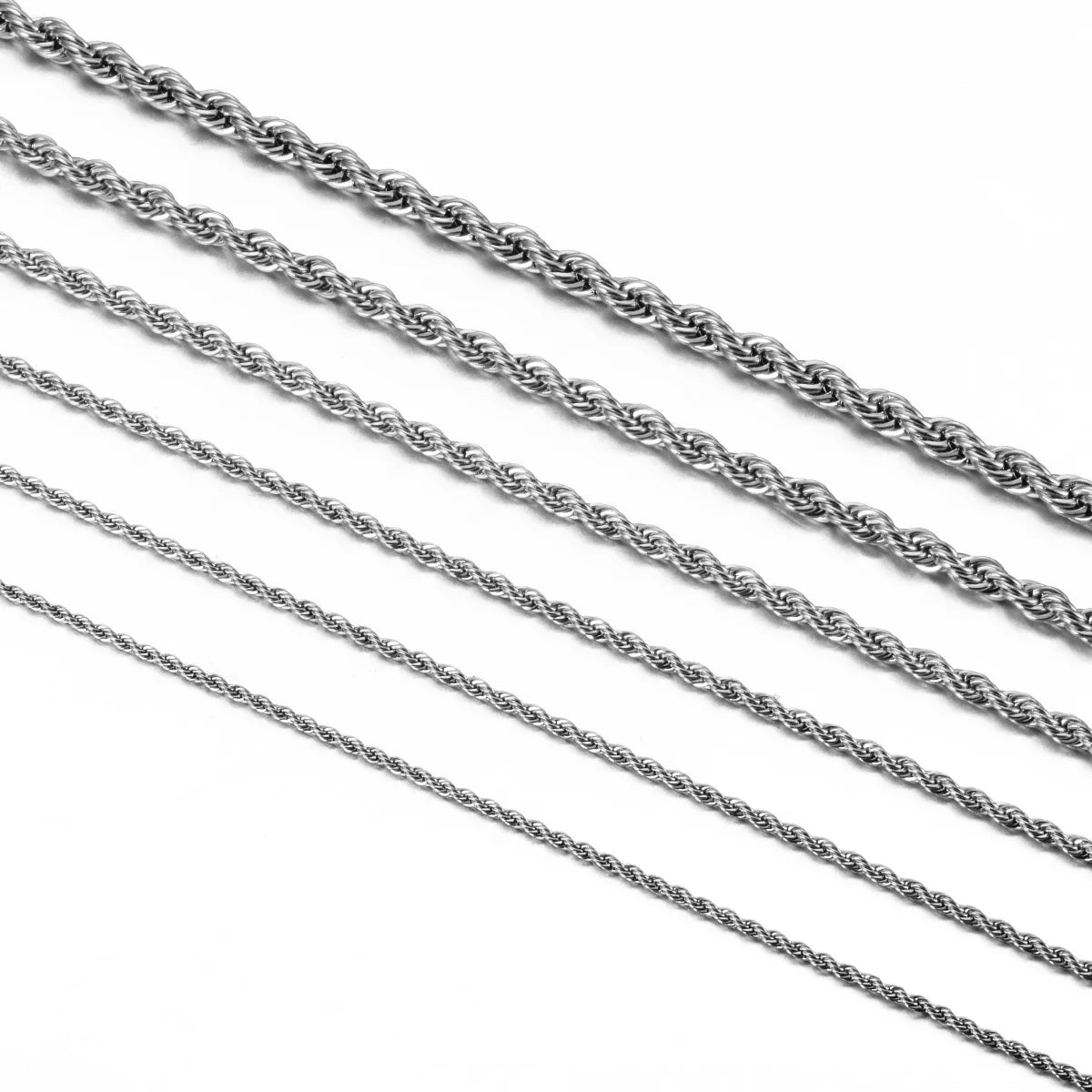 1 piece 925 sterling silver Width 2mm/3mm/4mm Rope Chain Necklace/Bracelet For Men