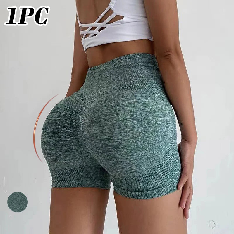 Women Yoga Shorts High Waist Workout Shorts Fitness Yoga Lift Butt Fitness Ladies Yoga Gym