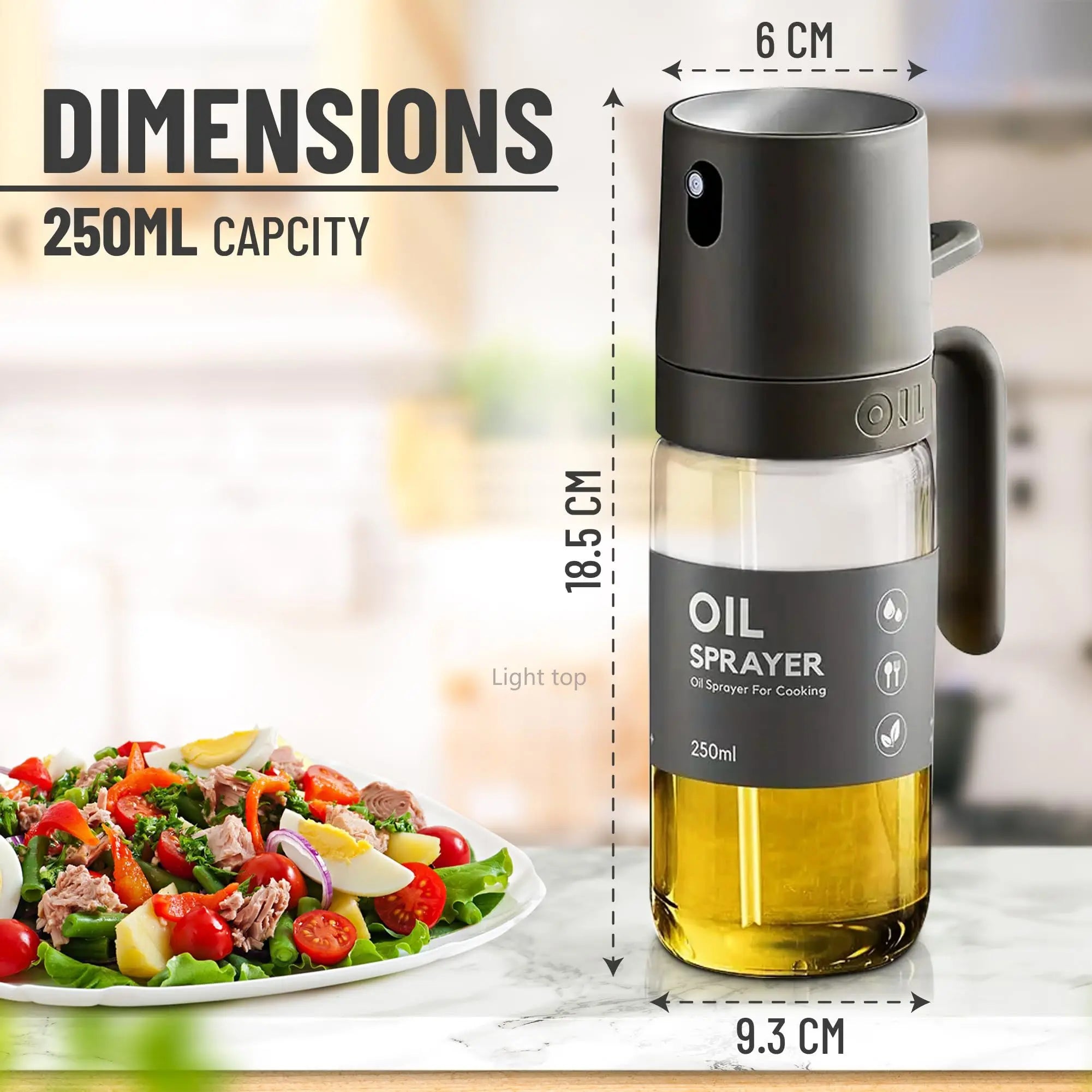 Kitchen Glass Oil Sprayer Bottle Olive Oil Sprayer Mister Spray Oil Dispenser Baking Kitchen Tool
