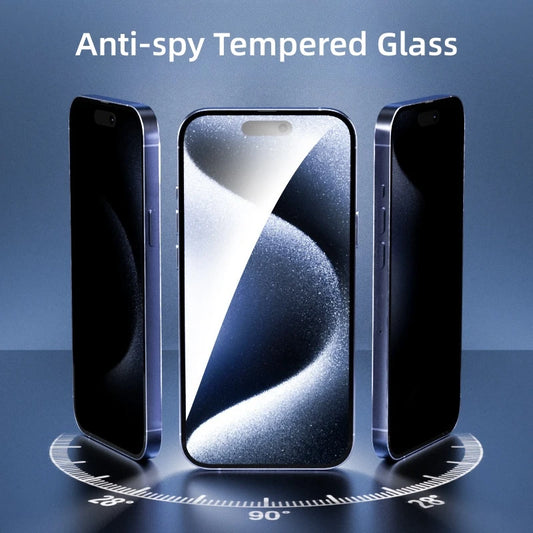 5PCS Anti-peep Screen Protector Anti Scratch Privacy Tempered Glass For iPhone 16ProMax