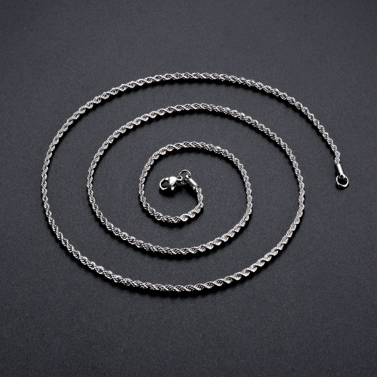 1 piece 925 sterling silver Width 2mm/3mm/4mm Rope Chain Necklace/Bracelet For Men