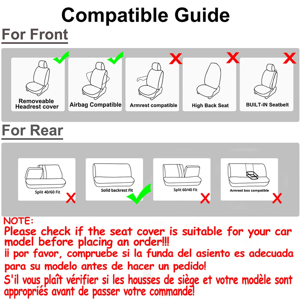AUTO PLUS  Car Seat Covers Universal Size Fit For Most Car Suv Truck Van Car Accessories