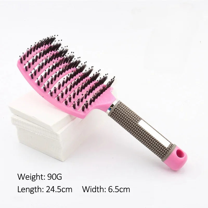 Magic Demelant Brush Bristle Nylon Massage Hairbrush Wet Curly Anti-Static Hair Brush