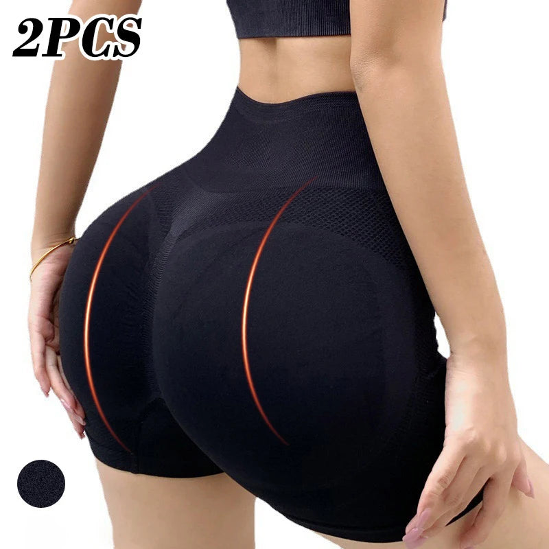 Women Yoga Shorts High Waist Workout Shorts Fitness Yoga Lift Butt Fitness Ladies Yoga Gym