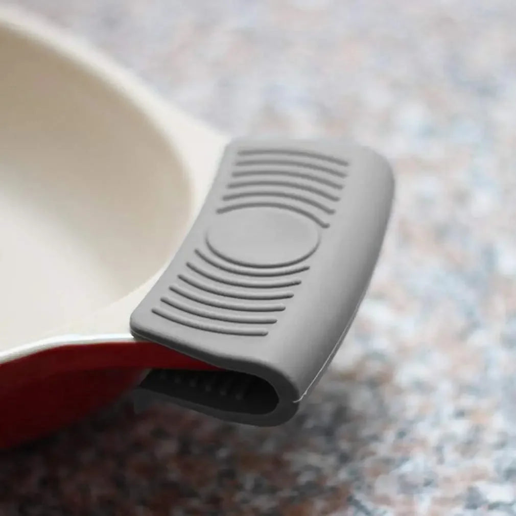 2pcs Pan Handle Grip Silicone Assist Handle Holder Kitchen Hot Pot Handle Sleeve