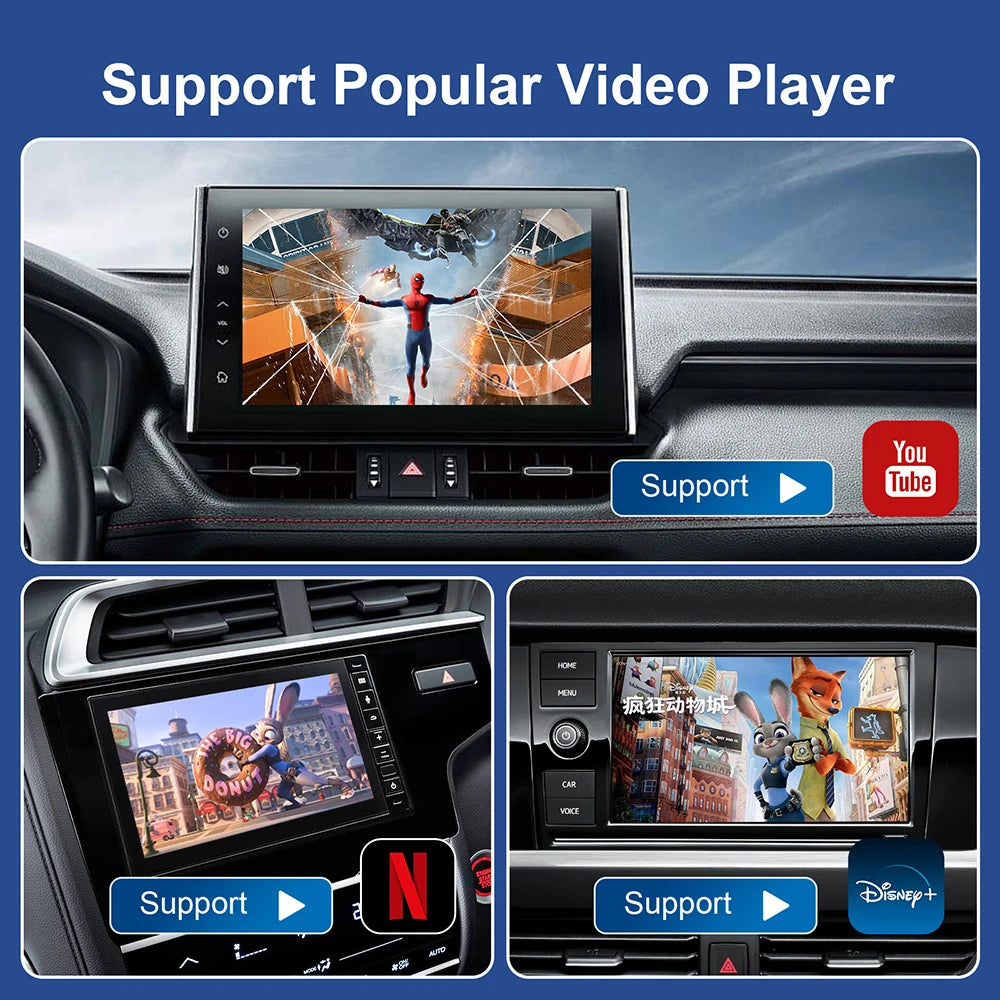 2+32G Ai Box Android 13 Wireless Android Auto & CarPlay Smart Tv Box Support Youtube Netflix Car