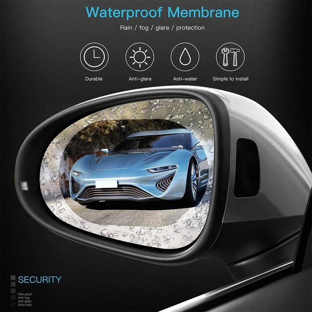 2X Car Mirror Rain-proof Film Car Rearview Mirror Waterproof Film Window Glass Anti-Fog