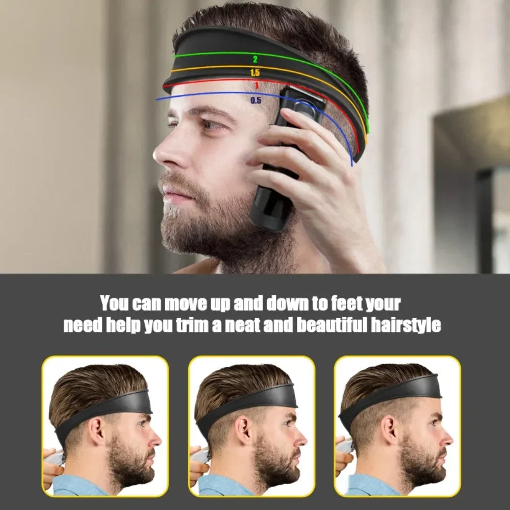 DIY Home Hair Trimming Haircuts Curved Headband Silicone Neckline Shaving Template Hair