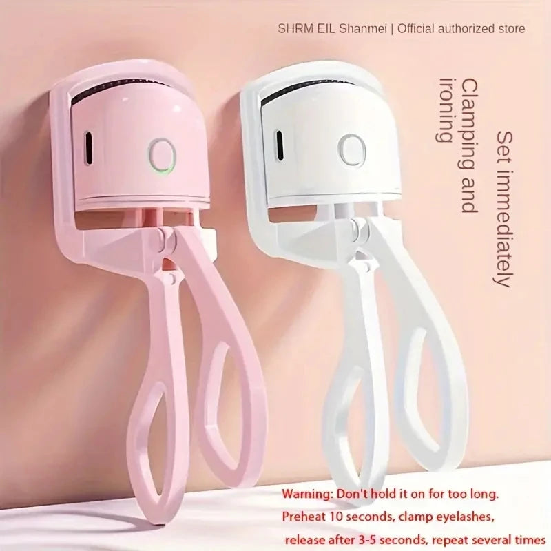 1pc ABS Electric Eyelash Curler, Long-Lasting Curl Electric Eye Lash Perm Eyelashes Clip