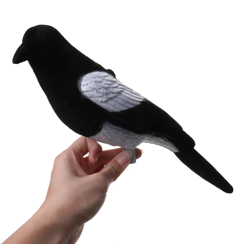 Artificial Magpie Shape Decoy Pigeon Plastic Scarecrow Decoys Pest Repellent Garden