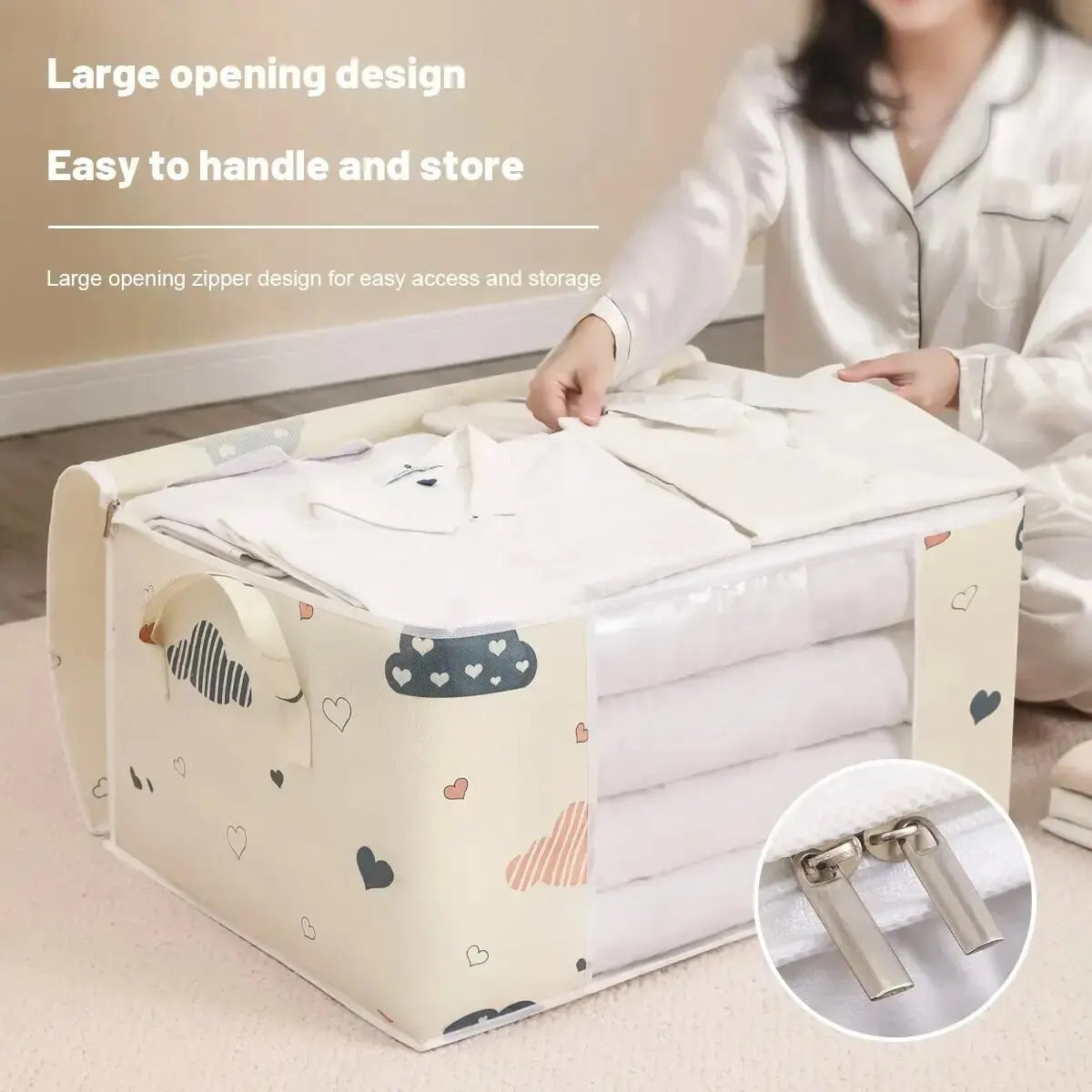 1pc Large/Small Quilt Clothes Storage Bag Moisture Dust Proof Proof Organizer