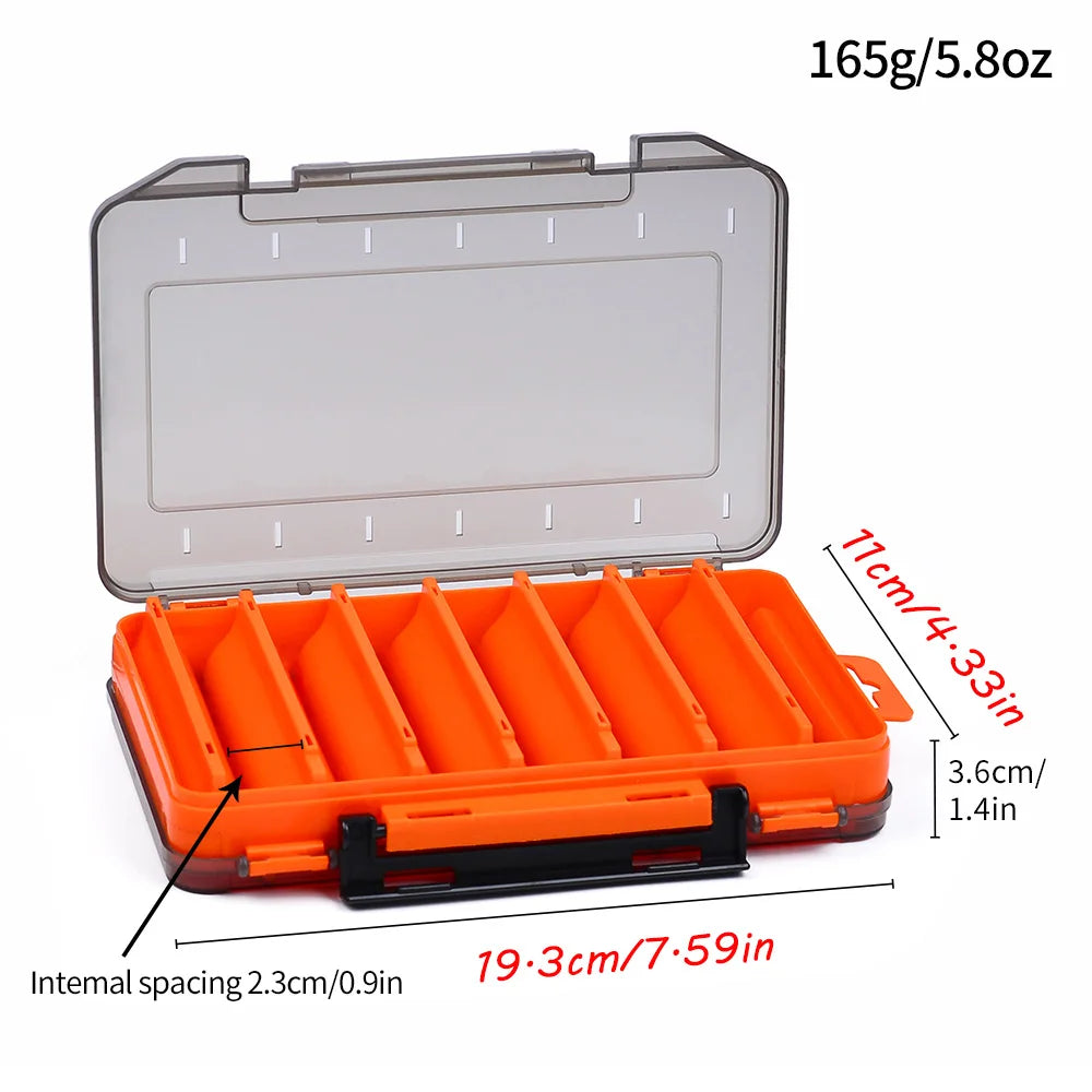 Double-Sided Waterproof Fishing Tackle Box, Fish Hook Fishing Lure Bait Storage Case, Mini Portable Fishing Gear Accessories Box