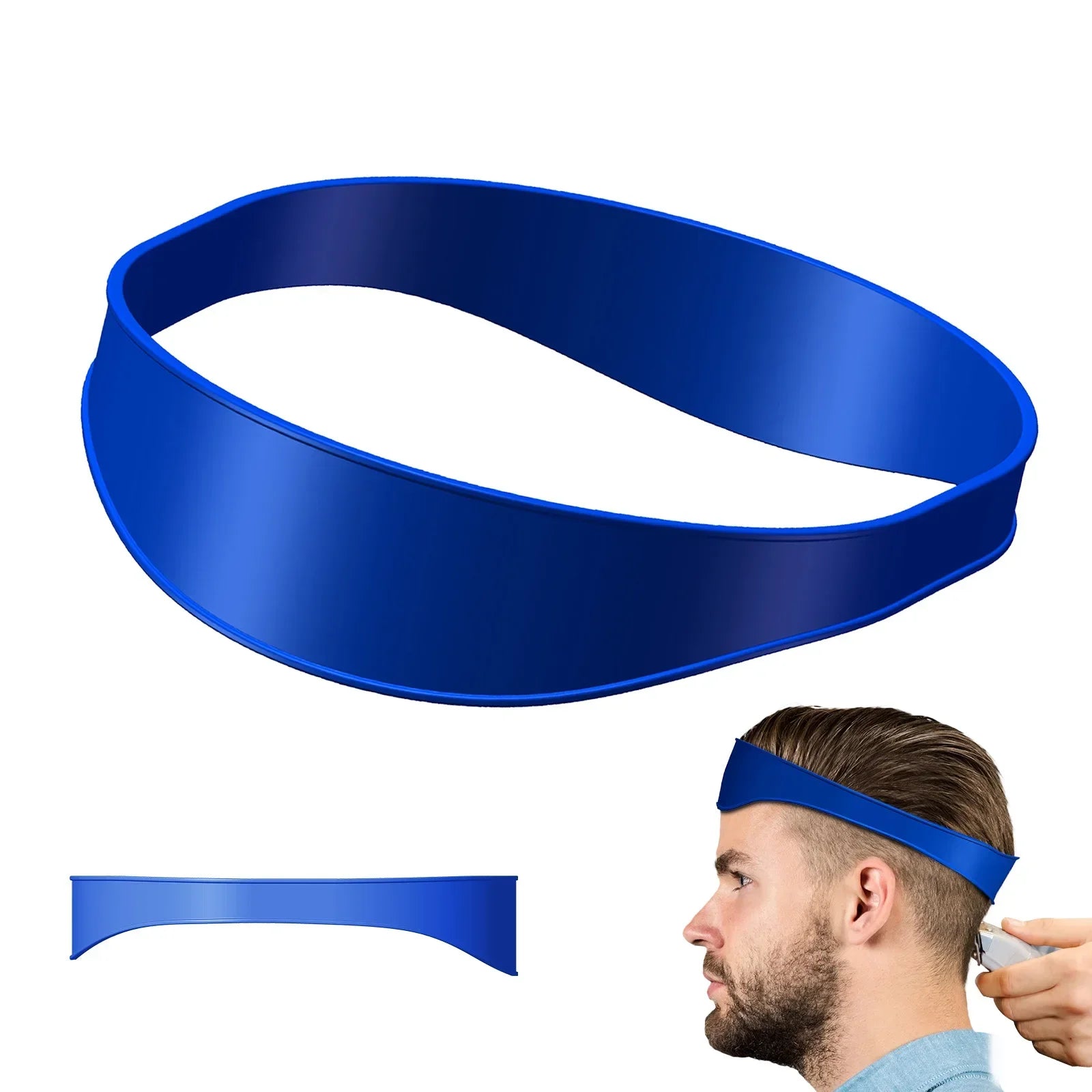 DIY Home Hair Trimming Haircuts Curved Headband Silicone Neckline Shaving Template Hair