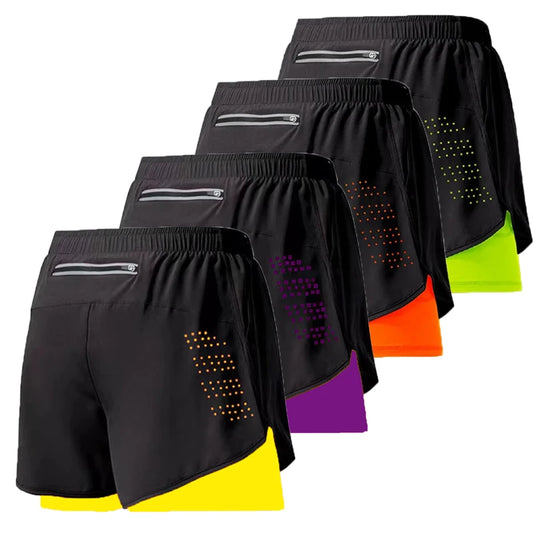 2024 Running Shorts Sportswear 2 in 1 Training Short Pant Summer Double-deck