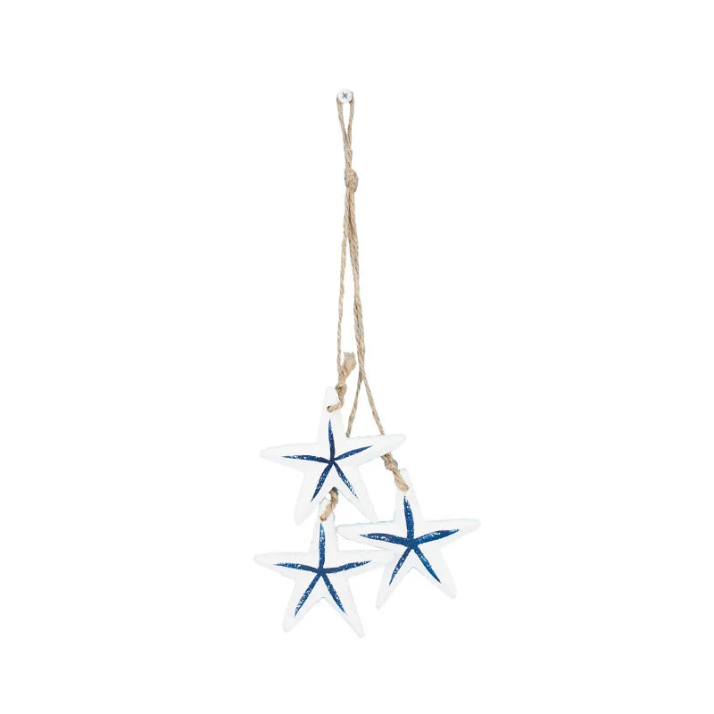 Blue Ocean Wooden Small Pendant Mediterranean Style Home Accessories Crafts
