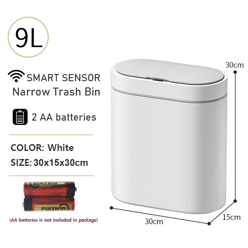 Smart Sensor Trash Can 7 9 Liters Narrow Bathroom Toilet Induction Wastebasket Dustbin Kitchen