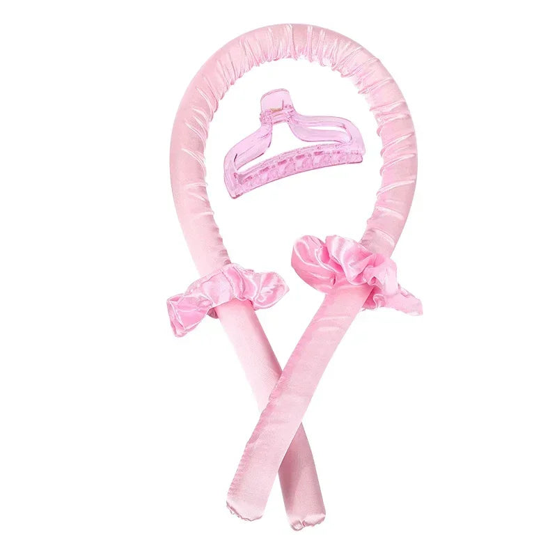 Heatless Curling Rod Headband No Heat Silk Curls Ribbon Hair Rollers Sleeping Soft Headband