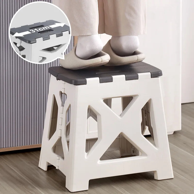 Oulylan Portable Plastic Folding Stool Outdoor Camping Stool Chair Seat Home