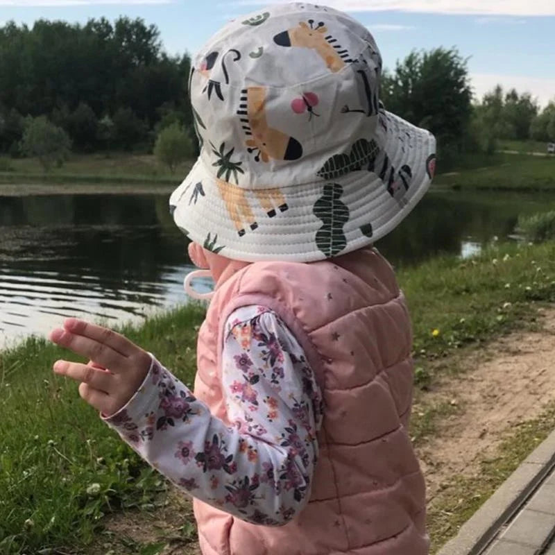 Summer Panama Baby Girls Hat Autumn Cartoon Boys Fisherman Hat Baby Sun Hat Outdoor