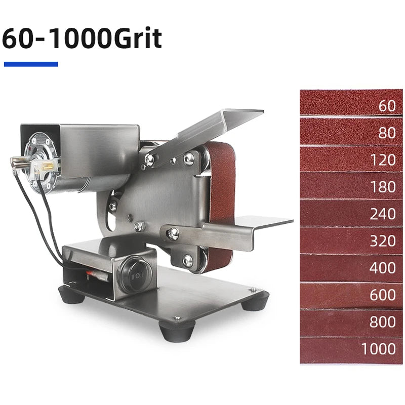 Mini Electric Belt Sander 220v 110v Belt Grinder Polishing Grinding Machine Cutter Edges
