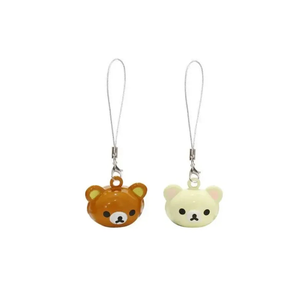 Cute Bear Pendant Matching Phone Charms Keychains Y2k Handmade Key Chain Accessories