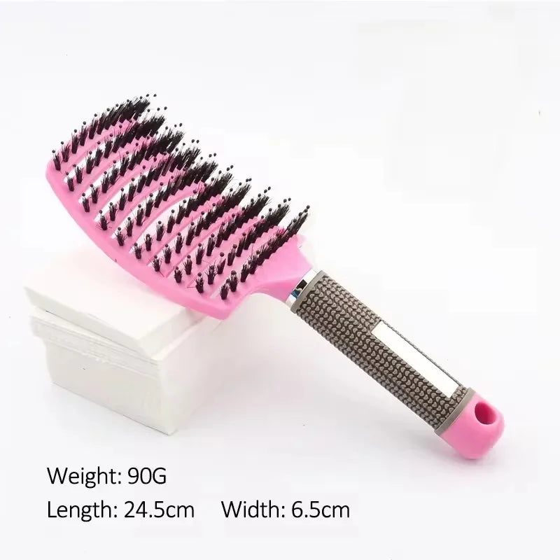 Magic Demelant Brush Bristle Nylon Massage Hairbrush Wet Curly Anti-Static Hair Brush