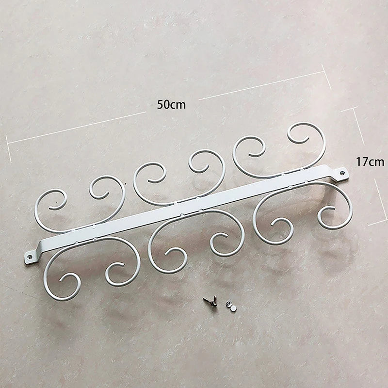 4/8/12 Cups Metal Wine Glass Rack Holder Stemware Hanging Storage Bar Kitchen