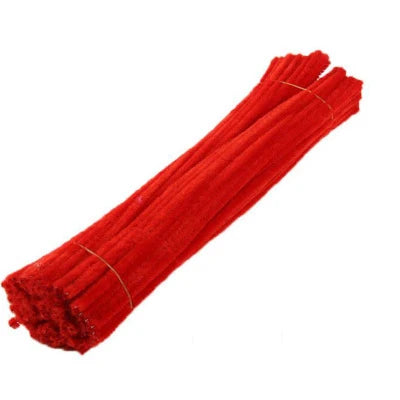 50PCS 30cm Chenille Stems Pipe Cleaners Kids Plush Educational Toy Colorful Pipe
