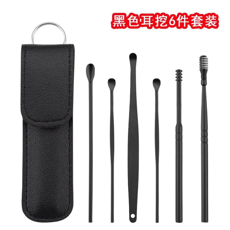 Stainless Steel Earpick Ears Cleaner Spoon Ear pick Ear Wax Removal Tool Kit Ears Spoon Care