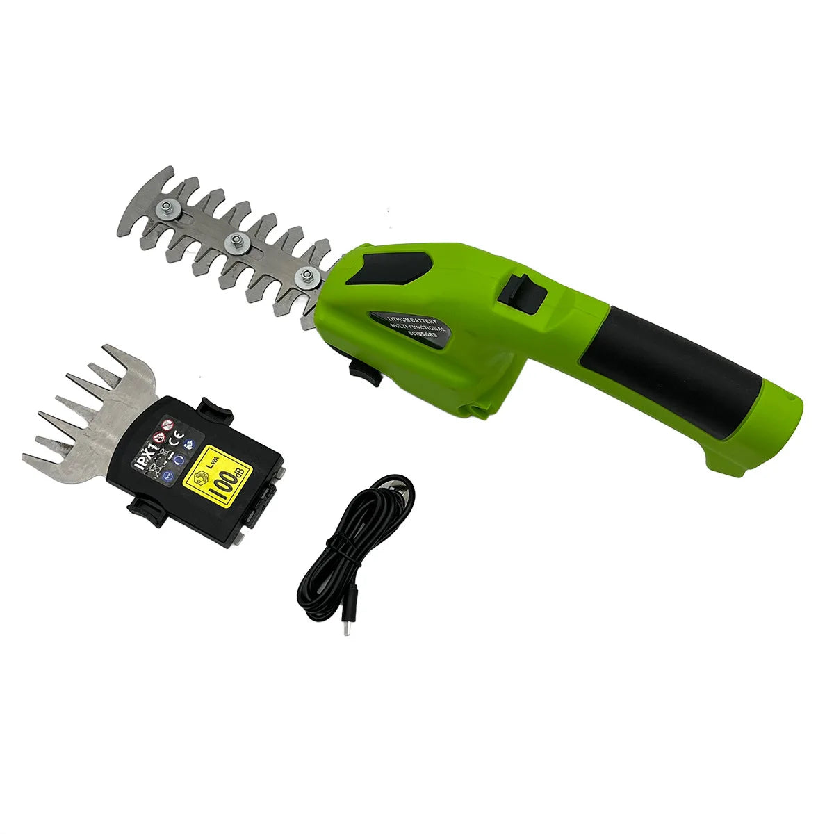 2 In 1 Cordless Electric Hedge Trimmer Rechargeable Handheld Household Lawn Shrub Weeding