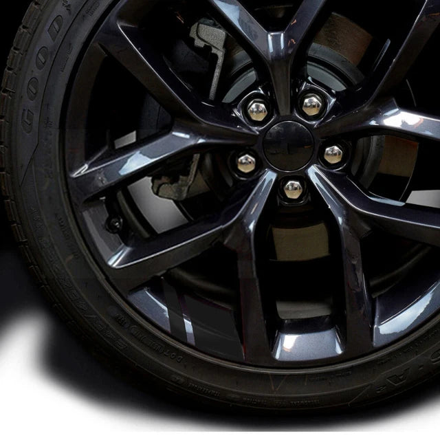 6Pcs Car Sticker Reflective Wheel Hub Decals Resistant Cover Exterior Accessory Car Decor