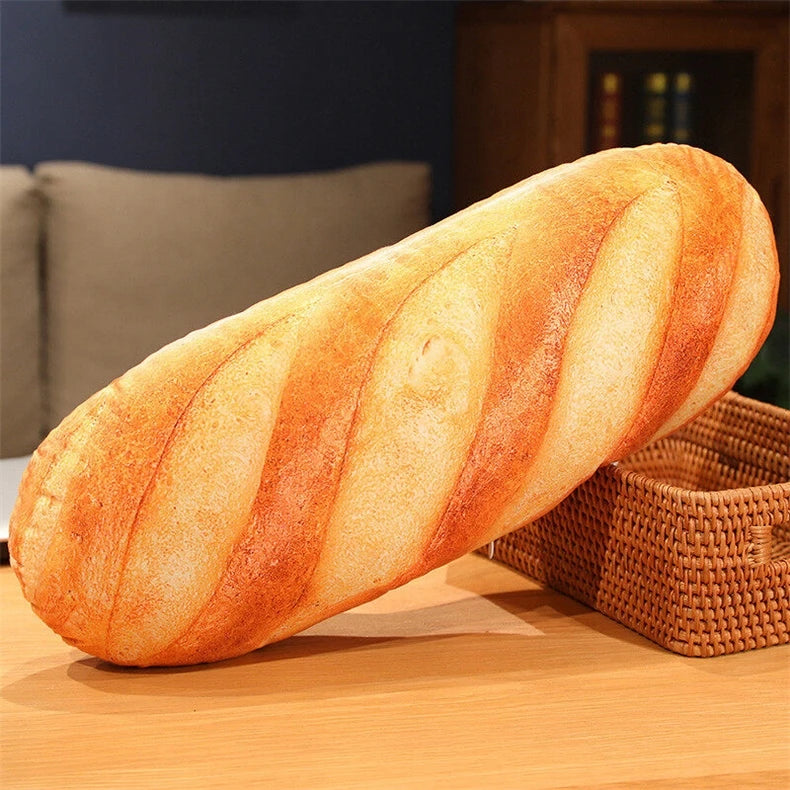 3D Simulation Bread Plush Pillow,Soft Butter Toast Bread Food Pillow Cushion Stuffed Toy