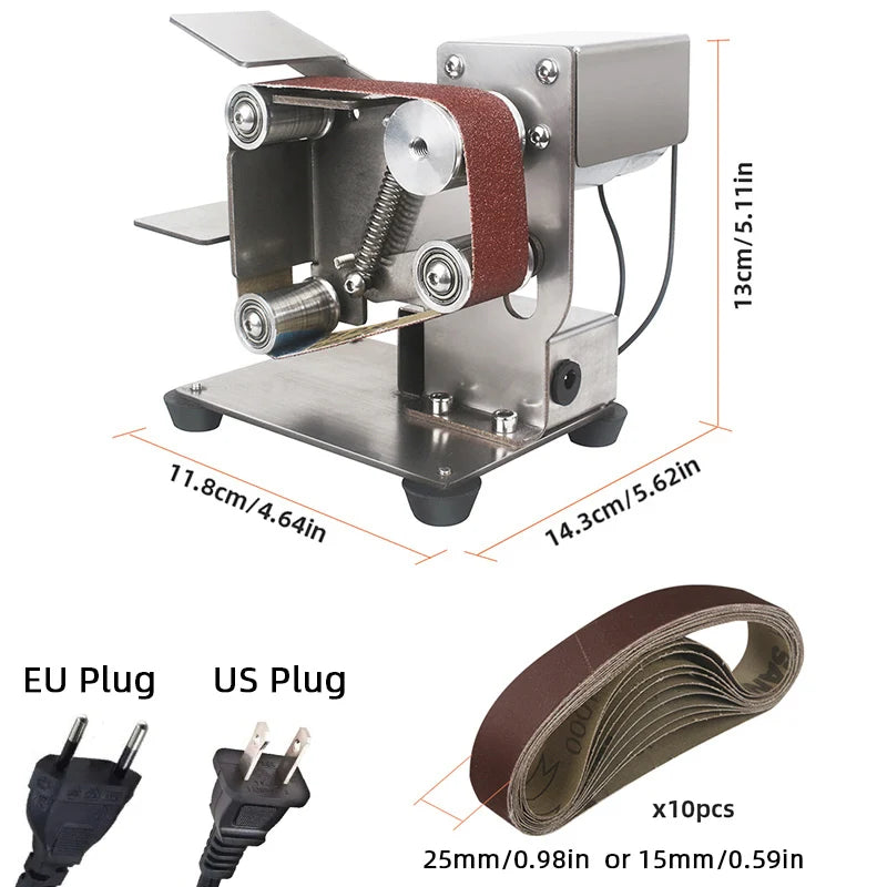 Mini Electric Belt Sander 220v 110v Belt Grinder Polishing Grinding Machine Cutter Edges