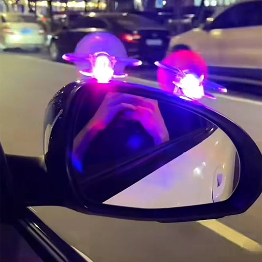 Electric Motorcycle & Car LED Colorful Lights - Wind-Powered Airplane Design, Plastic Interior