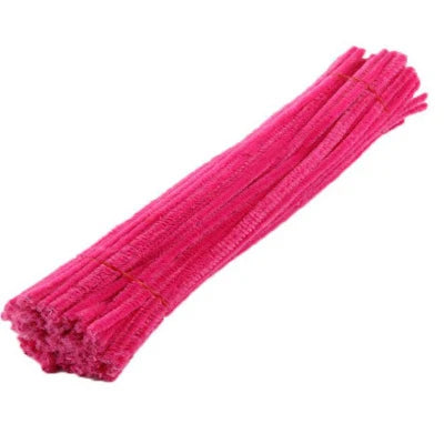 50PCS 30cm Chenille Stems Pipe Cleaners Kids Plush Educational Toy Colorful Pipe
