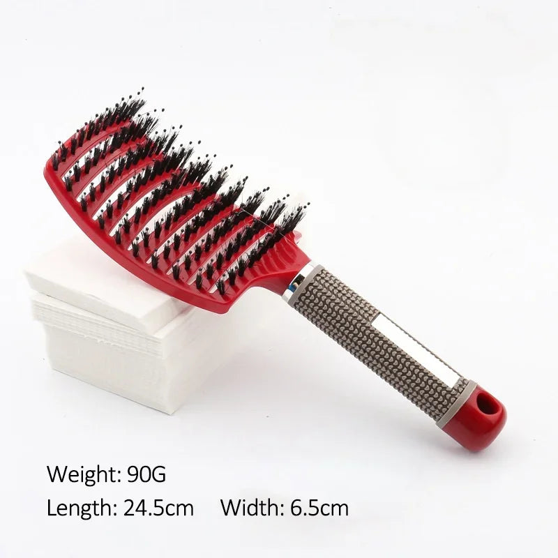 Magic Demelant Brush Bristle Nylon Massage Hairbrush Wet Curly Anti-Static Hair Brush