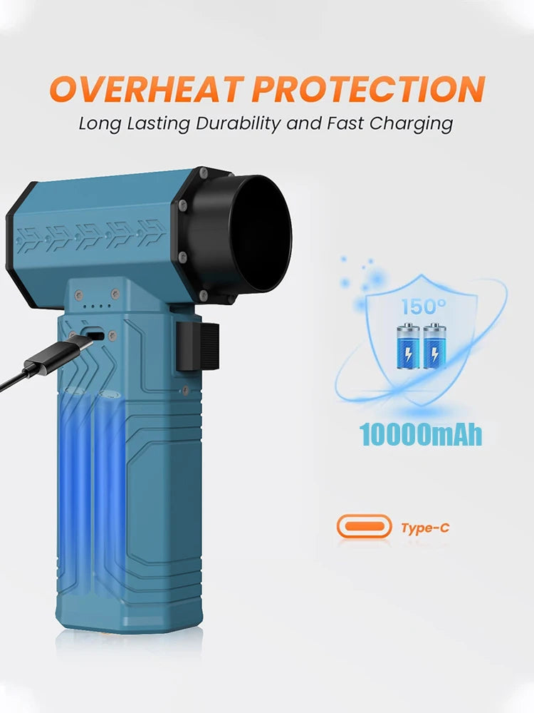 Electric Air Duster Rechargeable Air Blower Strong Wind 700g Thrust Air Pressure For Car