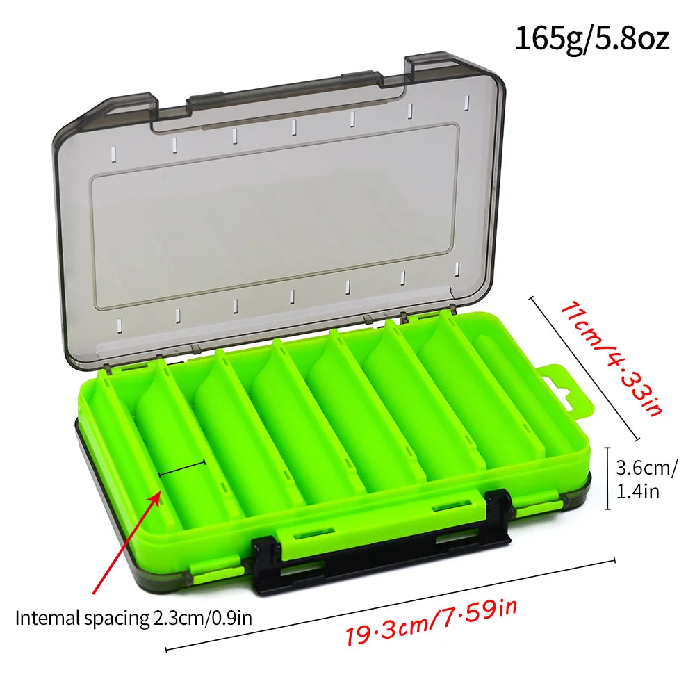 Double-Sided Waterproof Fishing Tackle Box, Fish Hook Fishing Lure Bait Storage Case, Mini Portable Fishing Gear Accessories Box