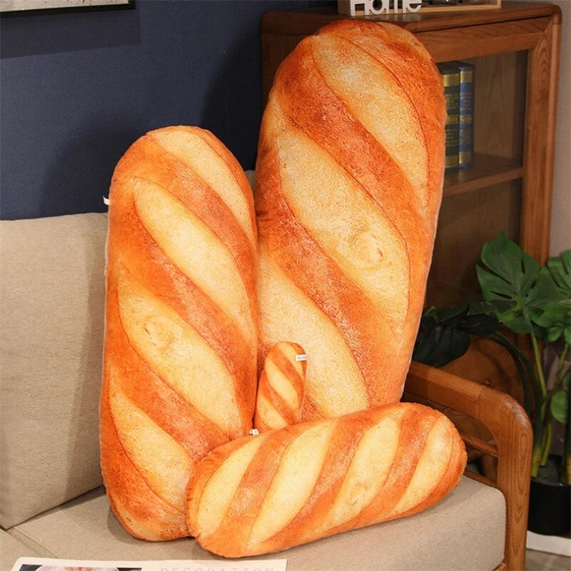 3D Simulation Bread Plush Pillow,Soft Butter Toast Bread Food Pillow Cushion Stuffed Toy
