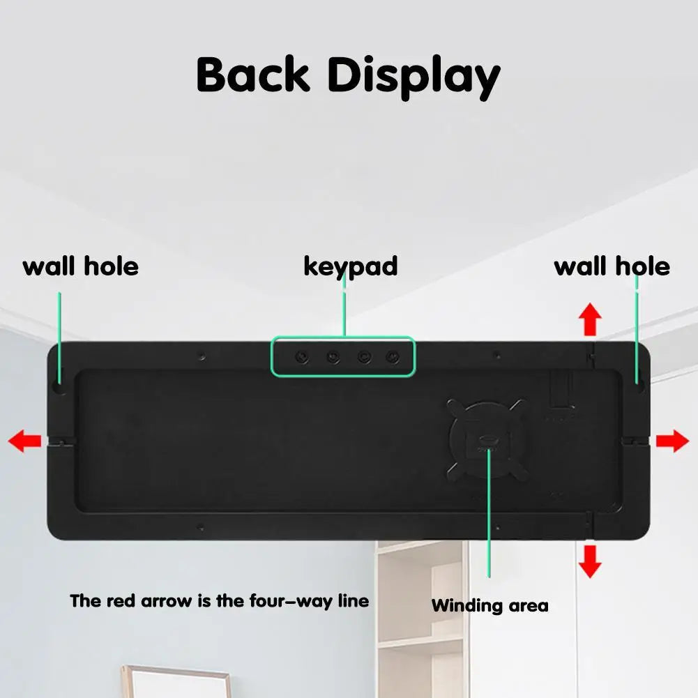 Large Digital Wall Clock Remote Control Temp Date Week Display Power Off Memory Table Clock