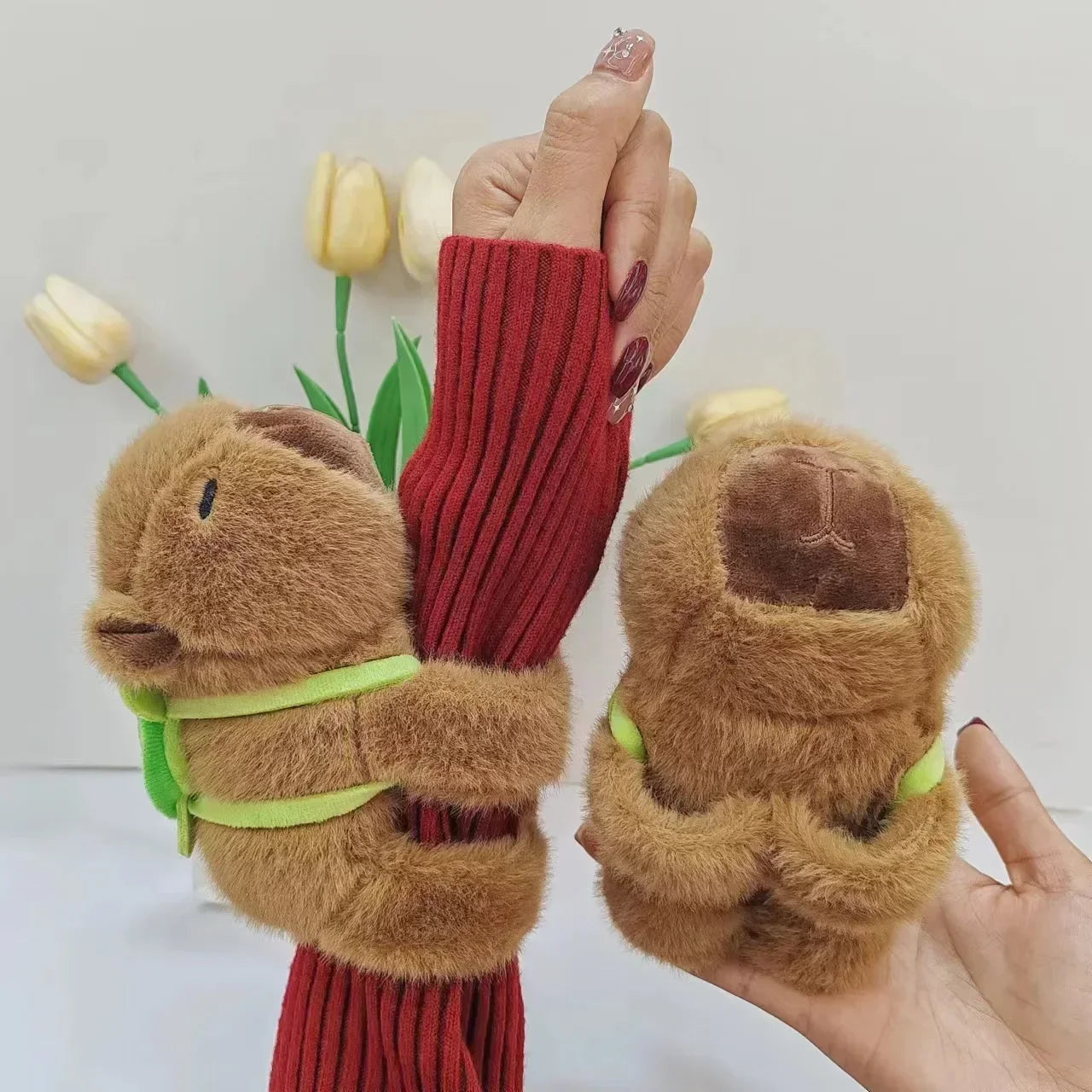 Rytanda Capybara Clap Circle Toys  Capybara Plush Hand Ring Fun Pop Circles
