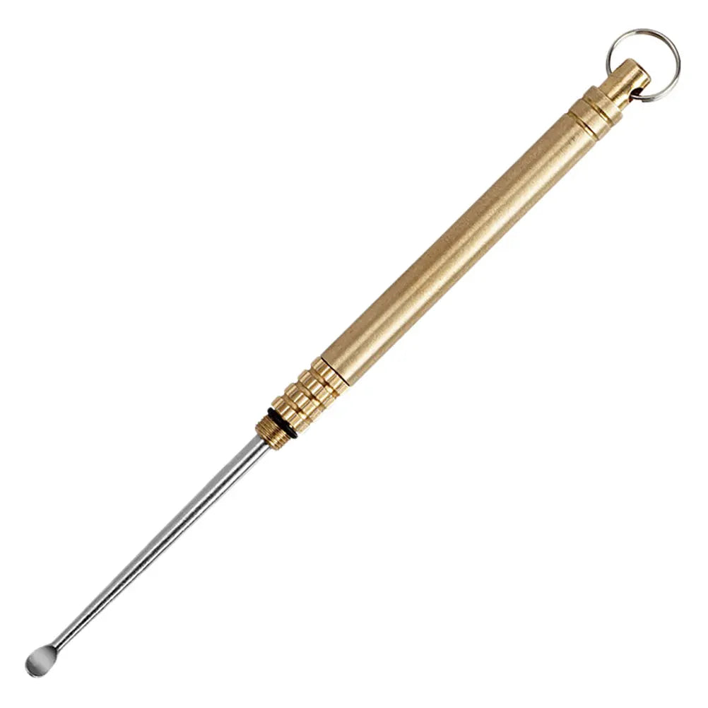 Storage Titanium Alloy Ear Spoon Plugs Brass Cleaner Earwax Digging Tools Spoon