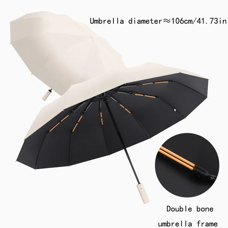 Reinforced 24-Bone Umbrella, Men's Business Strong And Durable Wind-resistant Umbrella