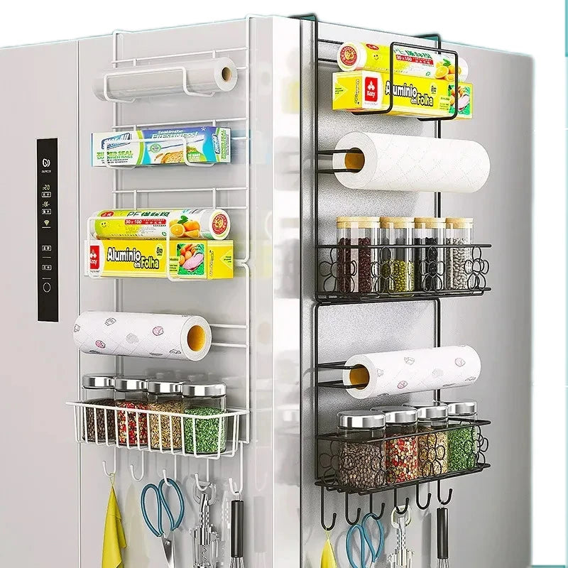Kitchen Organizer Side Shelf Fridge Wall Hanger Storage Rack Bottle Refrigerator Shelf Spice