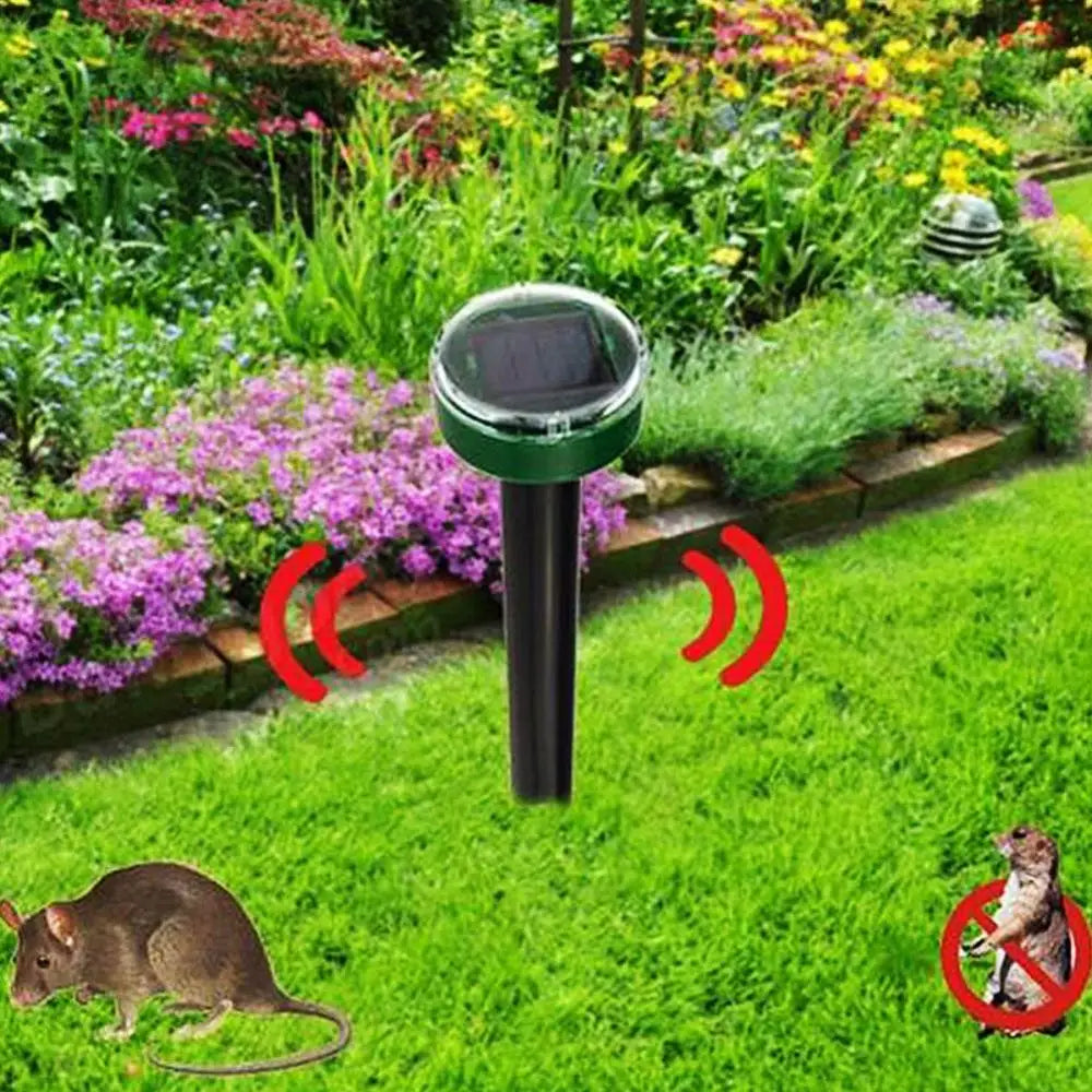 Solar Powered Ultrasonic Pest Snake Mole Rat Mice Repeller Solar Rat Repeller Outdoor Garden