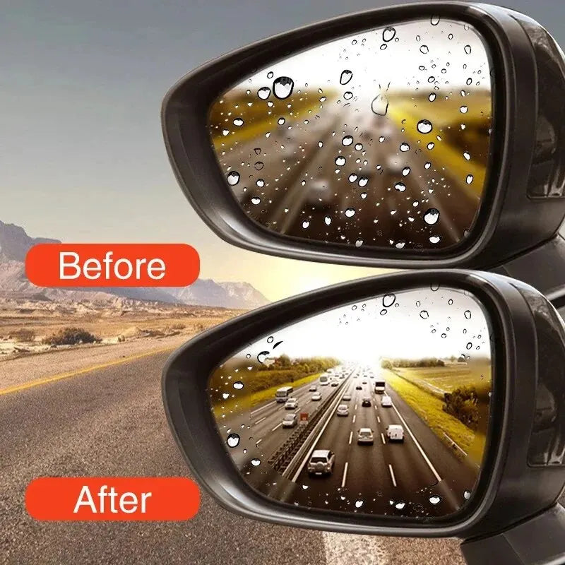 2X Car Mirror Rain-proof Film Car Rearview Mirror Waterproof Film Window Glass Anti-Fog