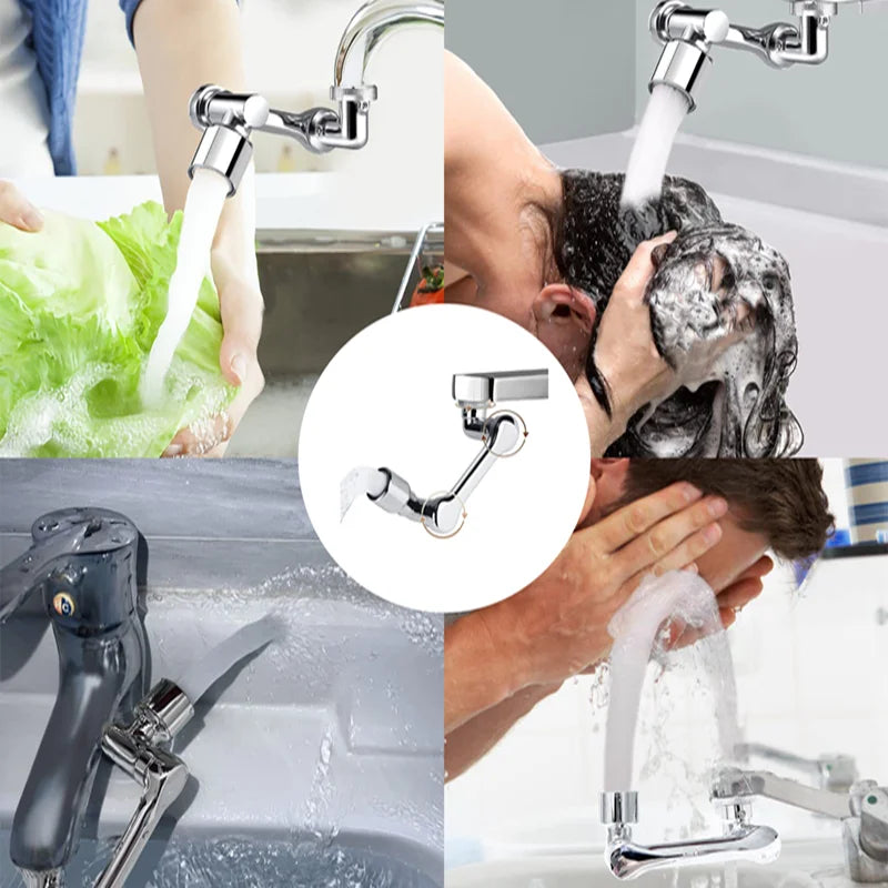 1080° Rotation Faucet Sprayer Head 22/24mm Adaptor Faucet Extender Aerator Splash Nozzle